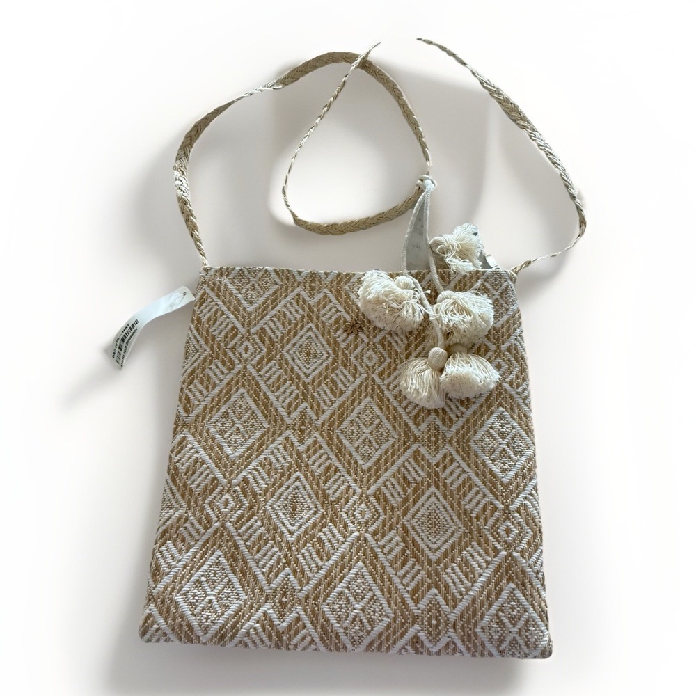 Cappelli Straworld Trapezoid Staw Toyo‎ Crossbody Bag NWT